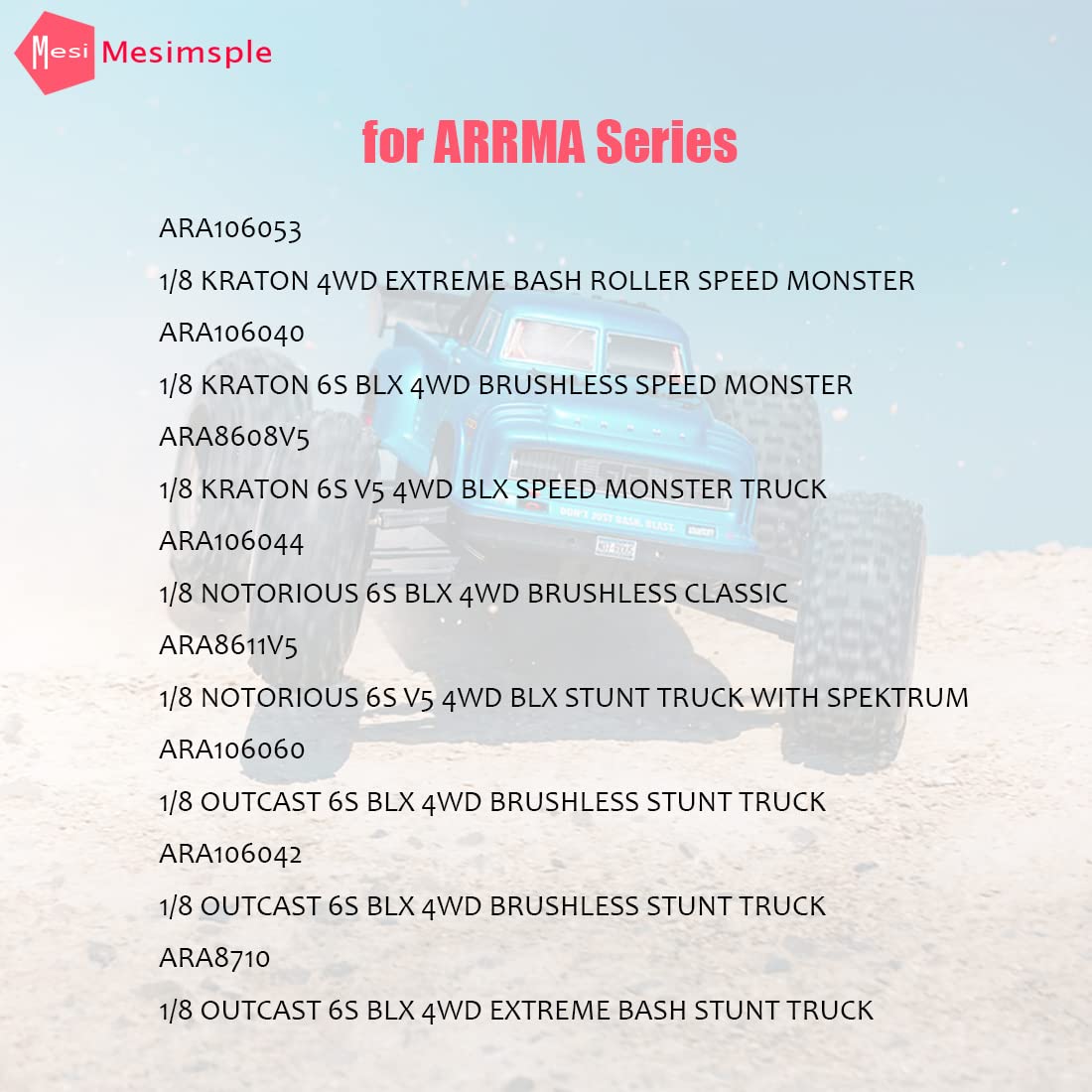 RPM Slash Rustler Stampede Bearing Carriers Caster Blocks 80715 80375 80385 Includes CHICAGOLAND RC Coupon