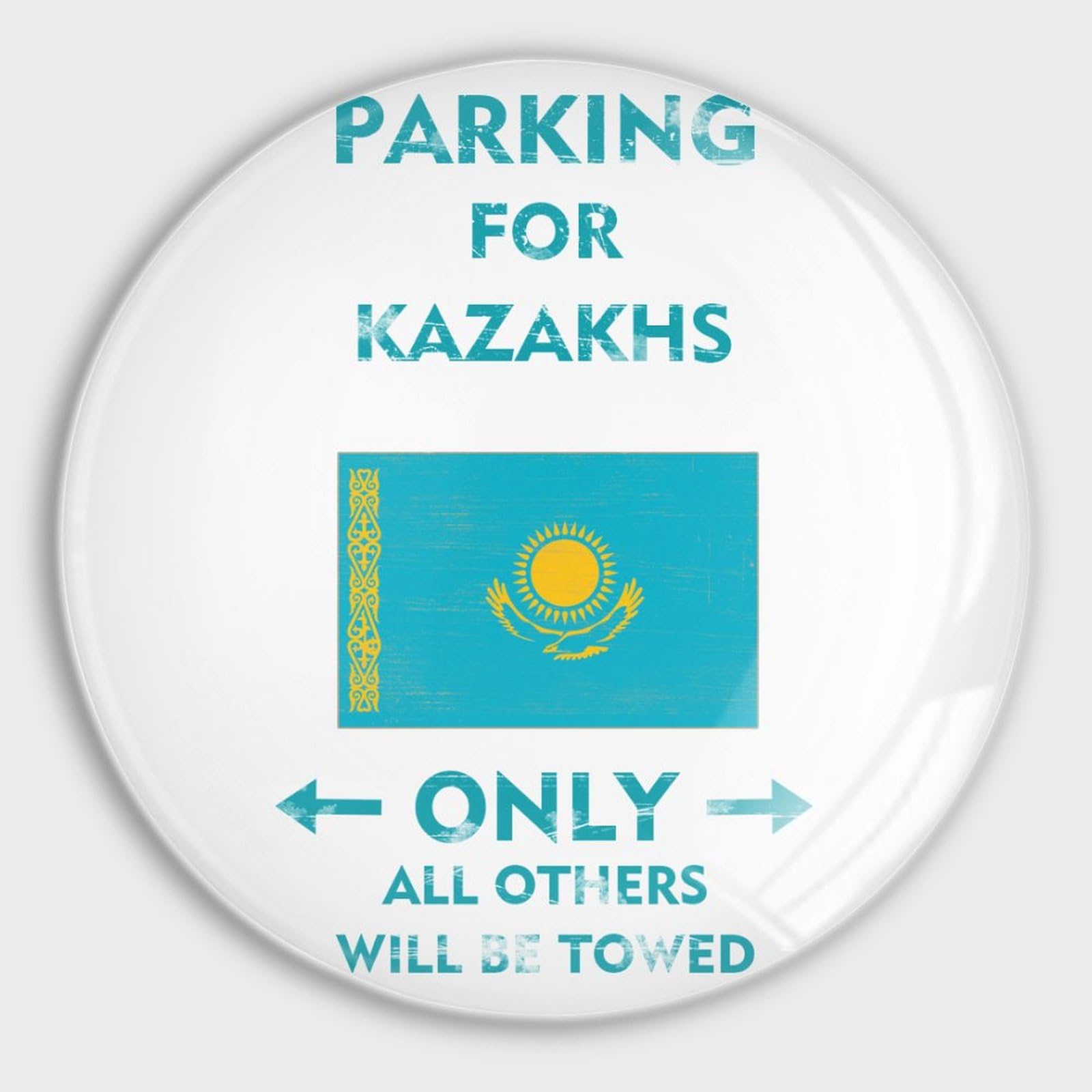 Aimant Kazakhstan en verre pour réfrigérateur et lave-vaisselle amusant