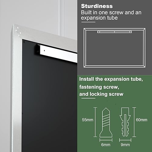 Miniatura 6 de Espejo grande de cuerpo completo plateado, 65 x 22 pulgadas, espejo de pie para dormitorio con marco de aleación de aluminio estereoscópico