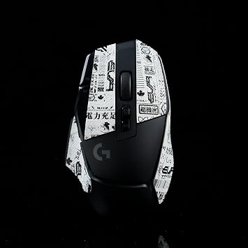 Grip Tape for Logitech G502X Lightspeed Plus- Anti-Slip,Enhanced Control, Sweat Resistance,Improves FPS Gaming Grip & Mouse Protection [Pre-Cut] EVA White Black 0.5mm