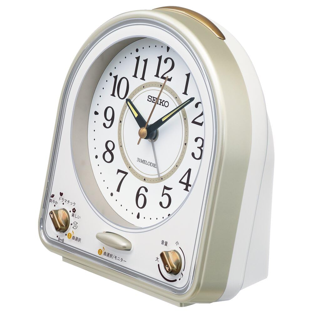 Amazon.com: Seiko Clock QM750G Alarm Clock Analog 31 Songs Melody