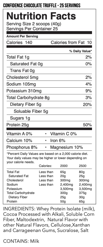 JBN - Just Be Natural Confidence Whey Protein Isolate Powder (Chocolate Truffle, 25)