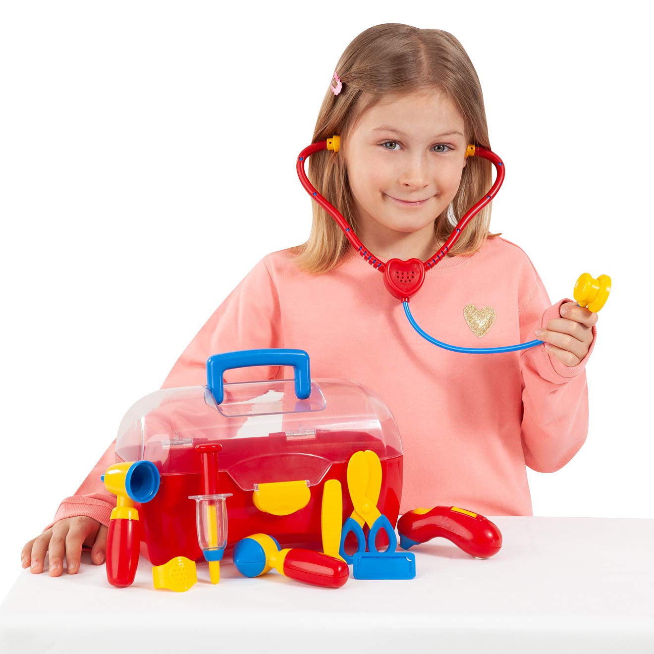 Bayer Design Valigetta da Dottore, Medico Kit con Accessori, Gioco di Ruolo Bambini, 34 Pezzi