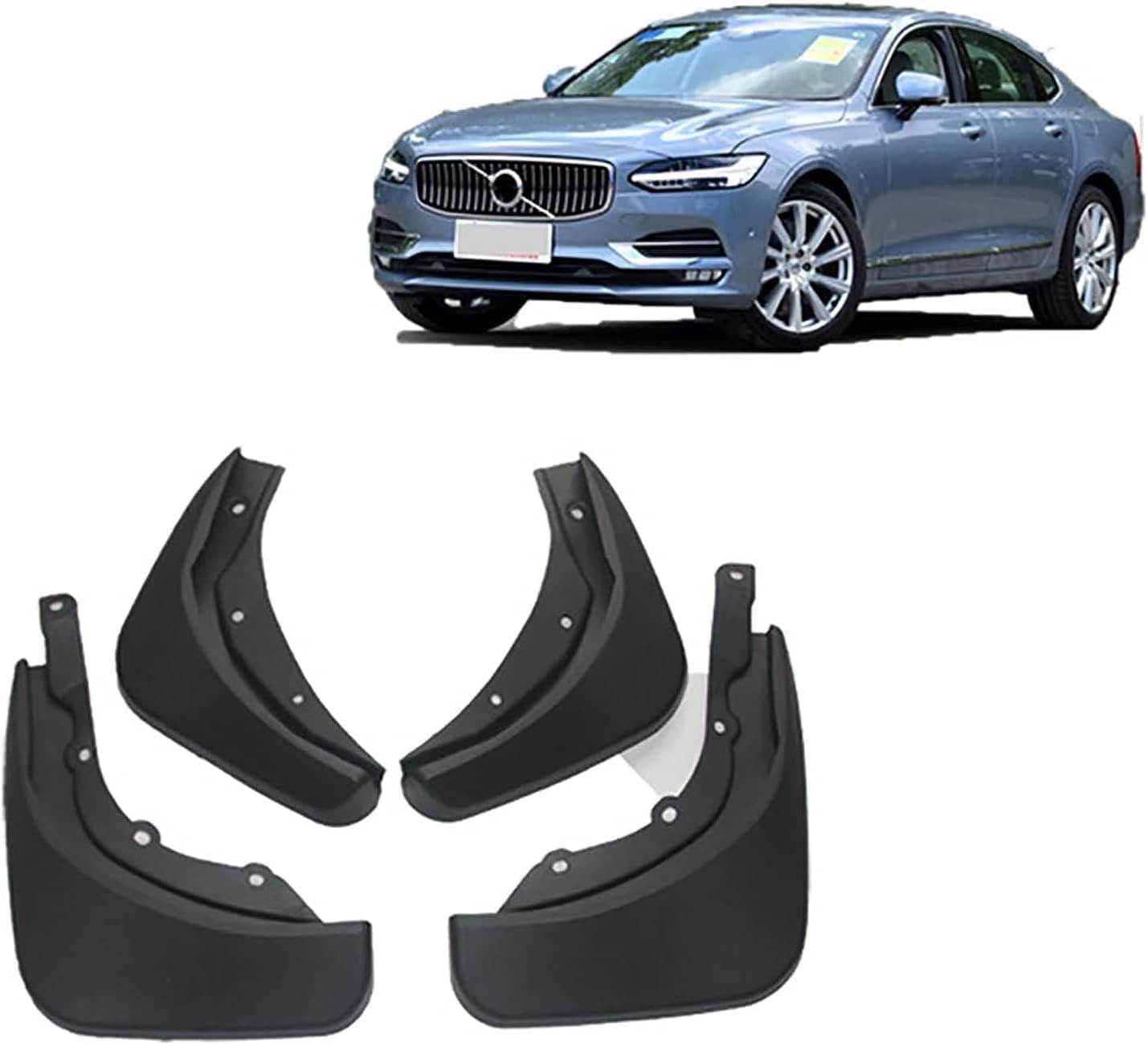 Guardabarros para Volvo S90 V90 2017-2020: juego de aletas delanteras y traseras