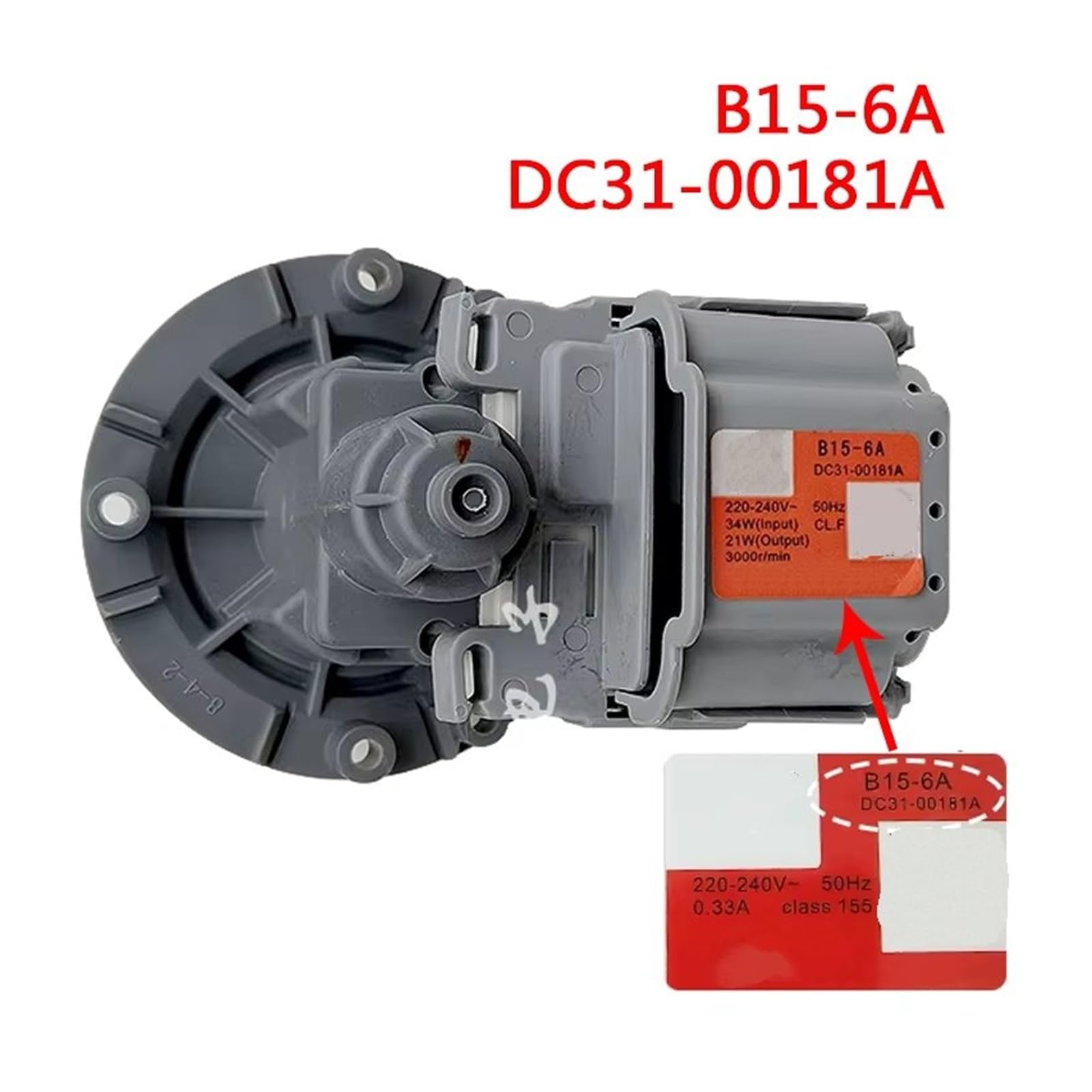 Pompa scarico lavatrice Per Samsung Motore Pompa Di Scarico Lavatrice B15-6A DC31-00181A 1 Pezzo