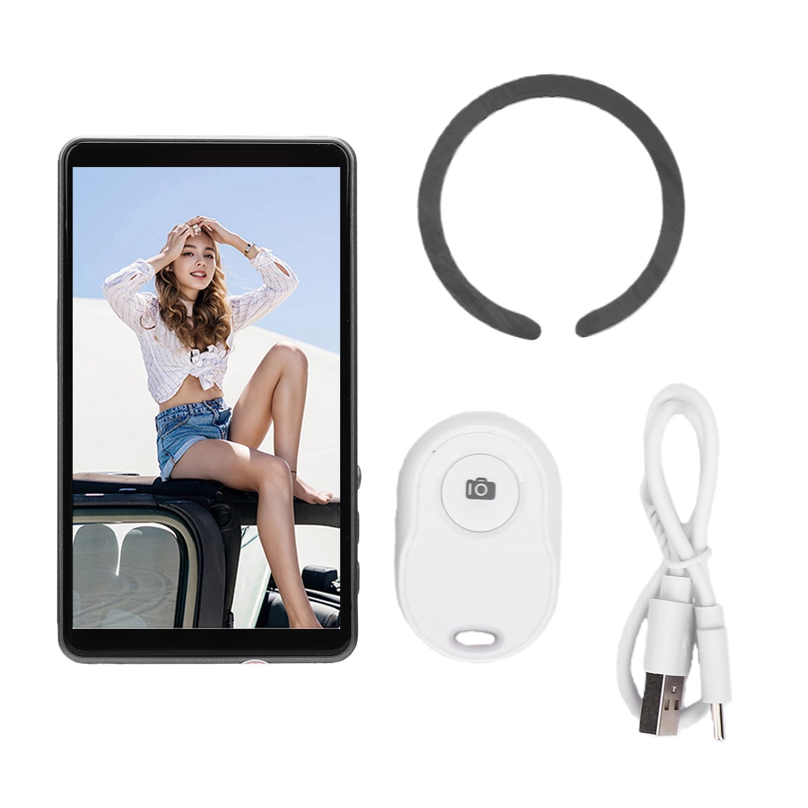 Generic Vlog Selfie Monitor Schermo Magnetico Rotazione di 180° per Telefono Display della Fotocamera Posteriore da 4,02 Pollici 4K 30fps per Vlogger e Creatori di Contenuti