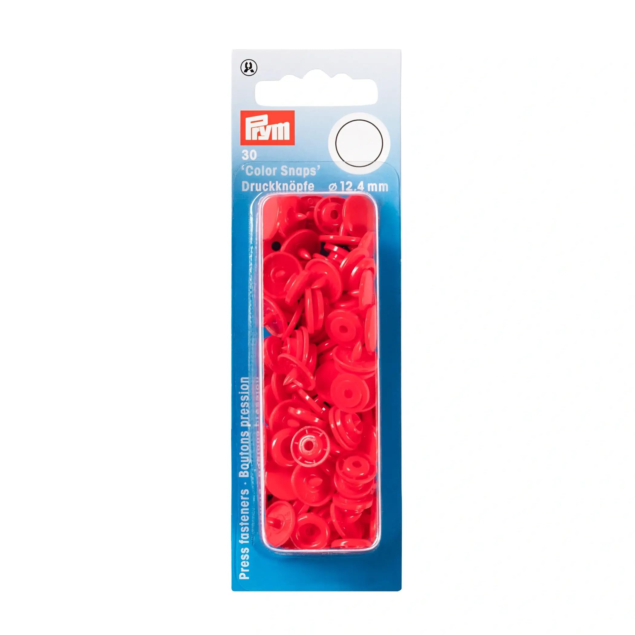Sewing Free Press Stud Colour Snaps Round 12.4 mm Light Red Plastic 12.4 mm