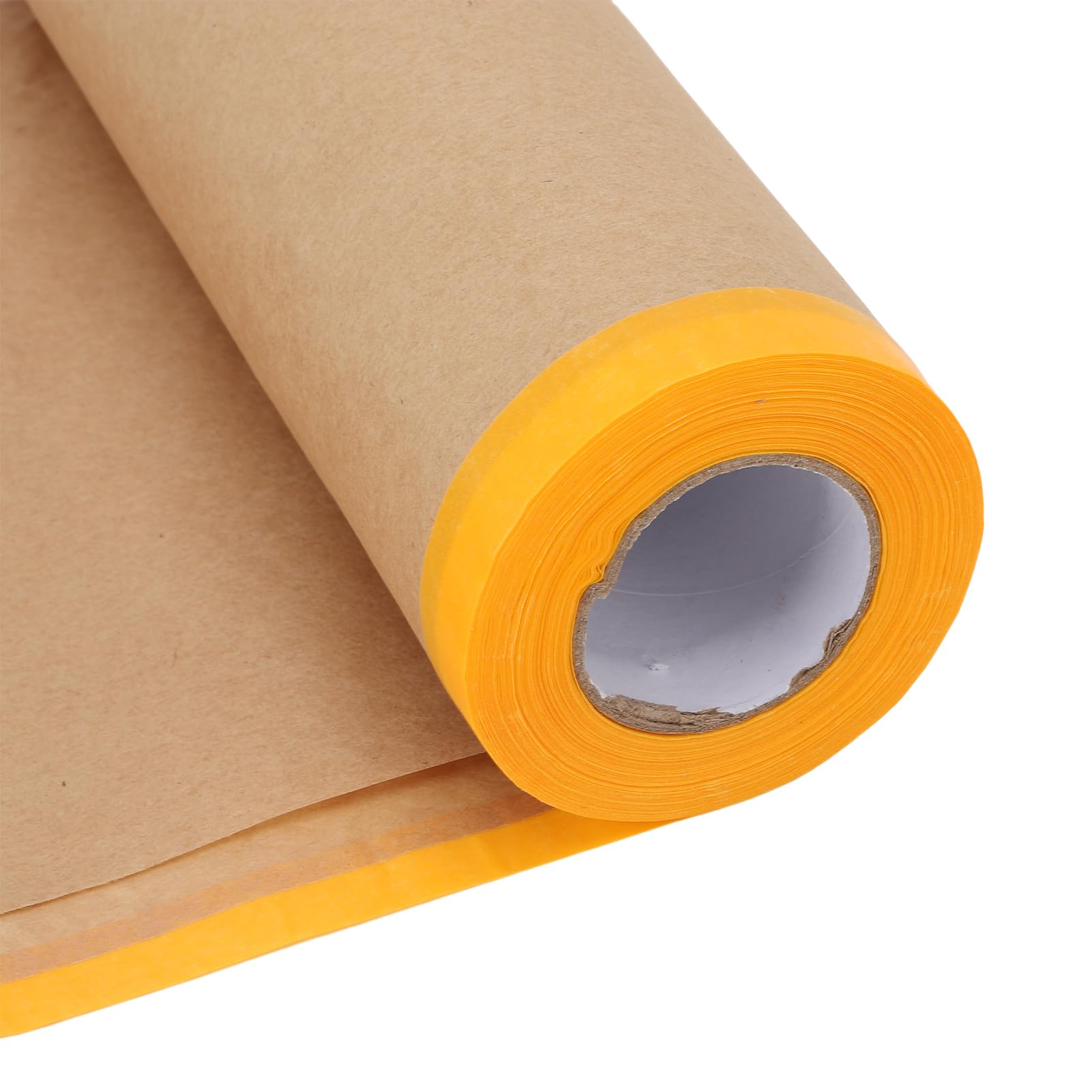 Acouto 4 Rotoli di Mascheratura Pre-nastrati con Dispenser 18 Pollici 80 Piedi Rotolo Adesivo Protettivo per Vernice per Coprire Battiscopa Telai Auto Carta per Mascheratura Carrozzeria Auto Carta