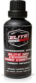 Elite 10H Professional Grade Ceramic Coating, 10H Ceramic Coating for Auto, Boat, and RV Detailing, 10+ Years of Car Protection, Apply After Car Wash & Paint Correction