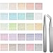 Produktbild Jovitec 4125 Stücke 25 Blatt Selbstklebende Strasssteine mit 2 Stück Pinzette für DIY, Make up, Dekoration und Festival, 25 Farben und 4 Größen