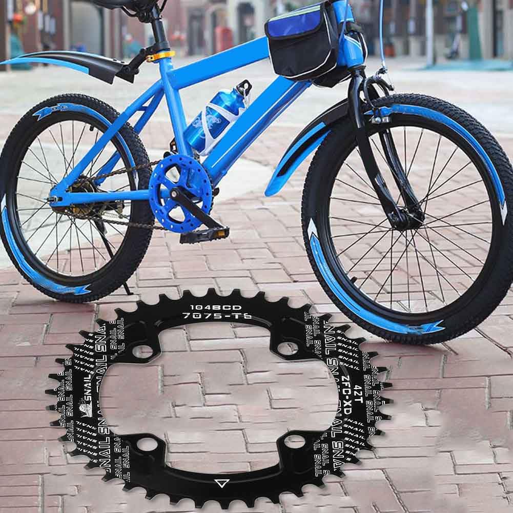 Aramox Kettenblatt, BCD 104 Mm, 40 Zähne, 42 Zähne, Schmales Breites Kettenblatt, Einzelnes Kettenblatt für -Kurbelgarnitur, AM/XC-Fahrradkettenblatt