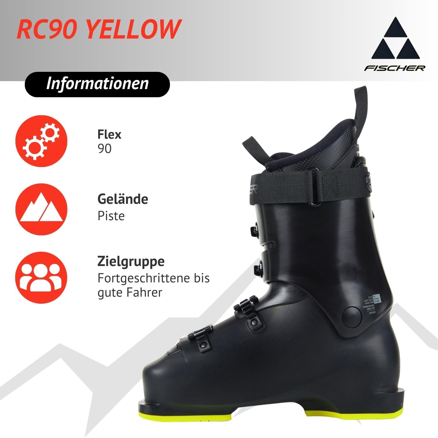 Fischer RC One 9.0 Alpine Ski Boots, Alpine Ski Boots, Size: MP27