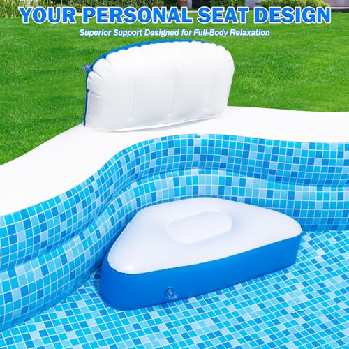 Piscine gonflable rectangulaire grand volume trois boudins - 6