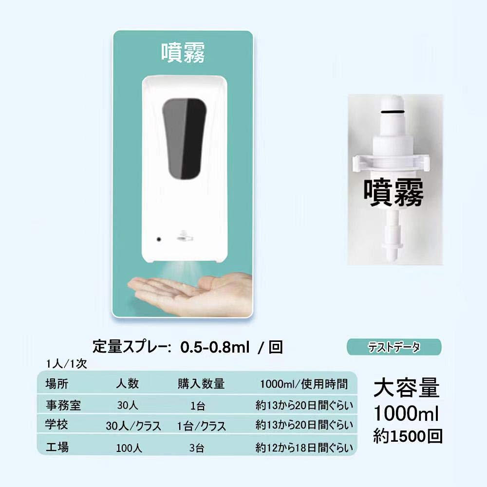 Amazon｜Keiai 自動 非接触式噴霧器 アルコール オートディスペンサー