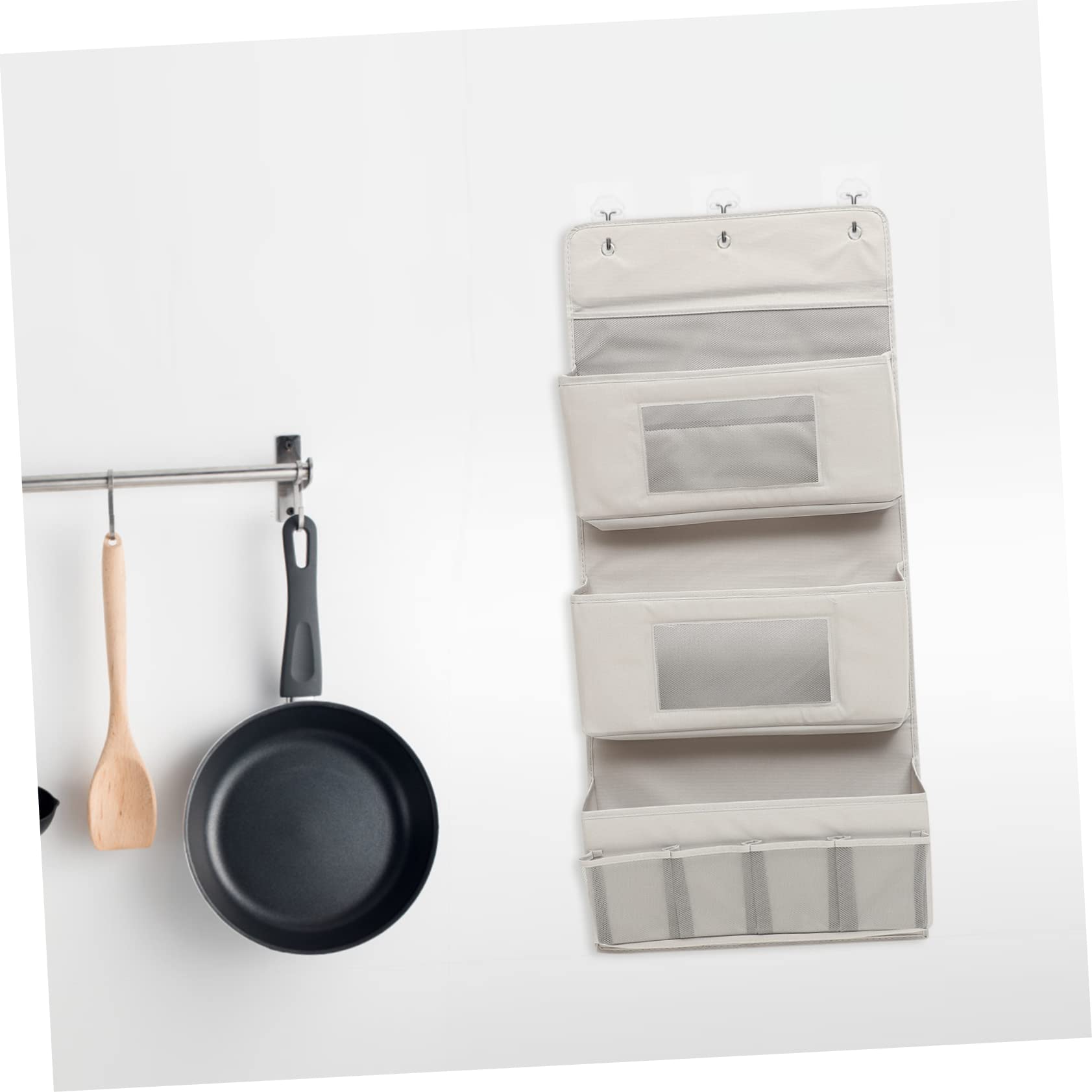 TOYANDONA Portaoggetti Armadio da Appendere Dietro Porta, Organizer per Armadio a 3 Livelli in Poliestere, Pieghevole e Traspirante per Bagno e Camera da Letto