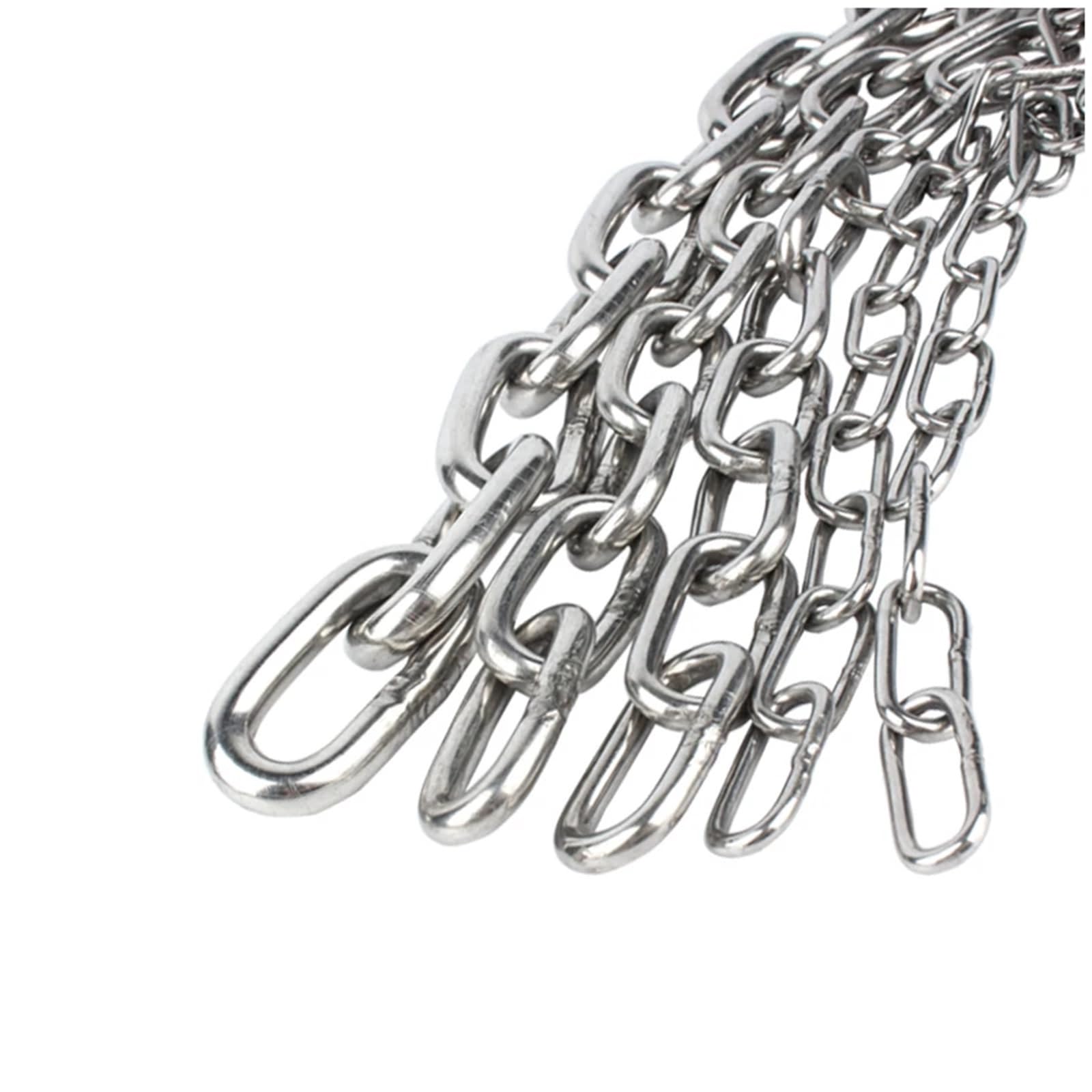 Cadena Cadena de eslabones acero inoxidable 304, 1 metro, ,2-12mm, cadenas metálicas for columpio, cuerda secado, elevación colgante, tracción for mascotas(3mm(2pcs))