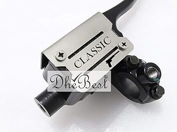 Dhe Best H4 Bike Stain less steel Front Master Cylinder Oil Reservior Cap/Cover Silver for Royal Enfield Classic