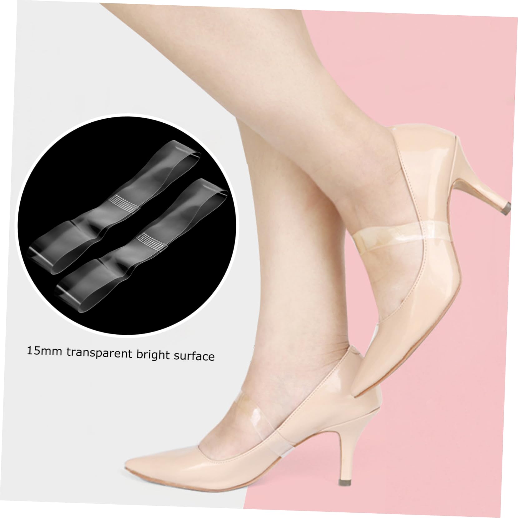 32paia Cinghie Trasparenti Per Scarpe Con Di Cinghie Elastiche Regolabili Per Fissare e Decorare Tuoi Tacchi Accessorio Femminile Pratico e Creativo