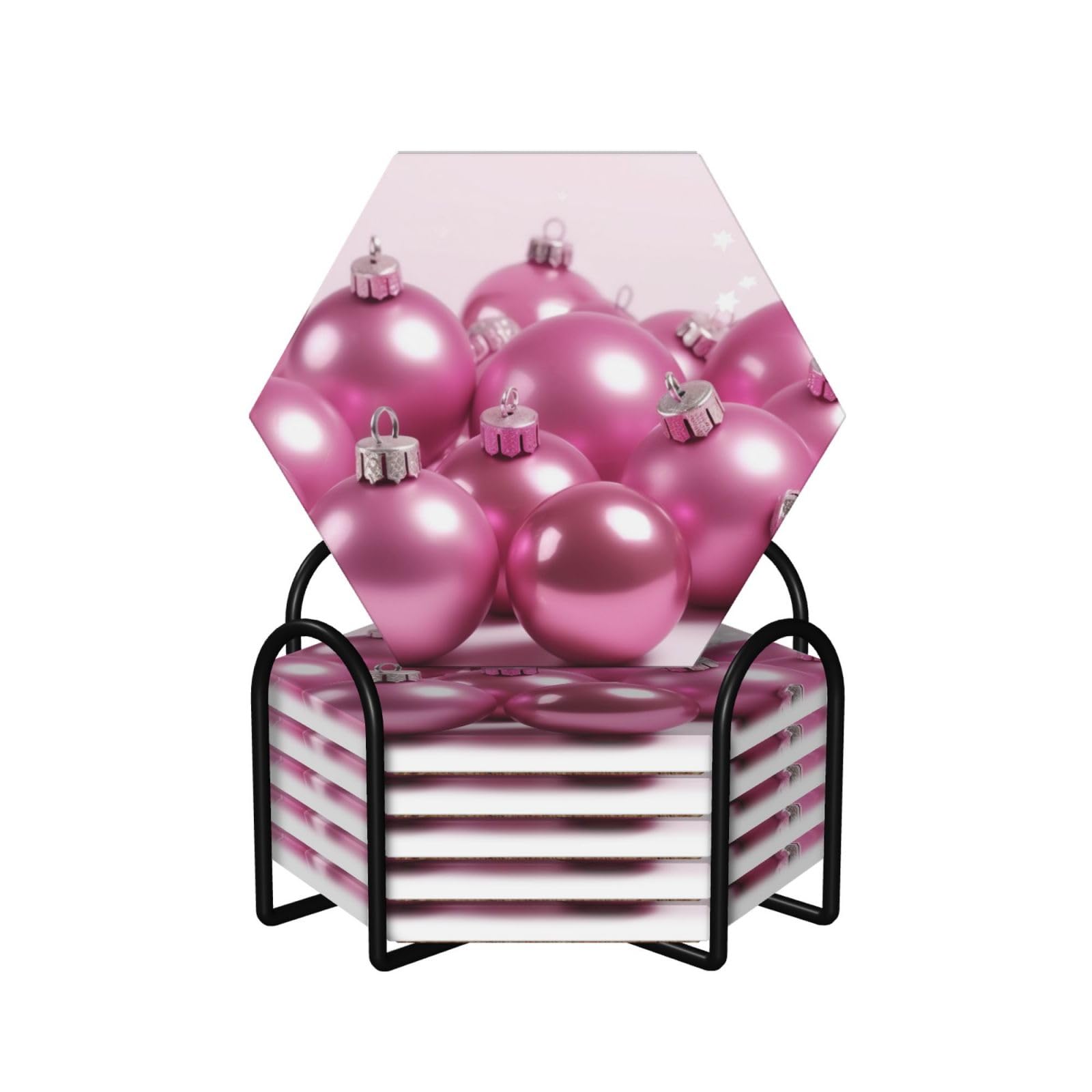 Dessous de verre céramique rose et liège, le cadeau idéal pour décoration de mariage