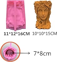 Vista 3 de Molde de maceta para cemento, silicio, bricolaje, moldes para jarrones, plantas de hormigón, hechas a mano, herramienta de decoración del hogar