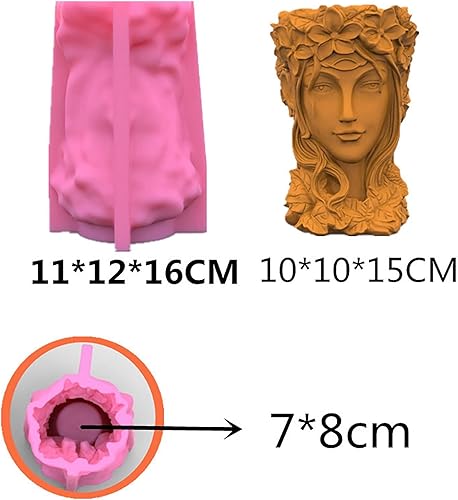 Miniatura 3 de Molde de maceta para cemento, silicio, bricolaje, moldes para jarrones, plantas de hormigón, hechas a mano, herramienta de decoración del hogar,