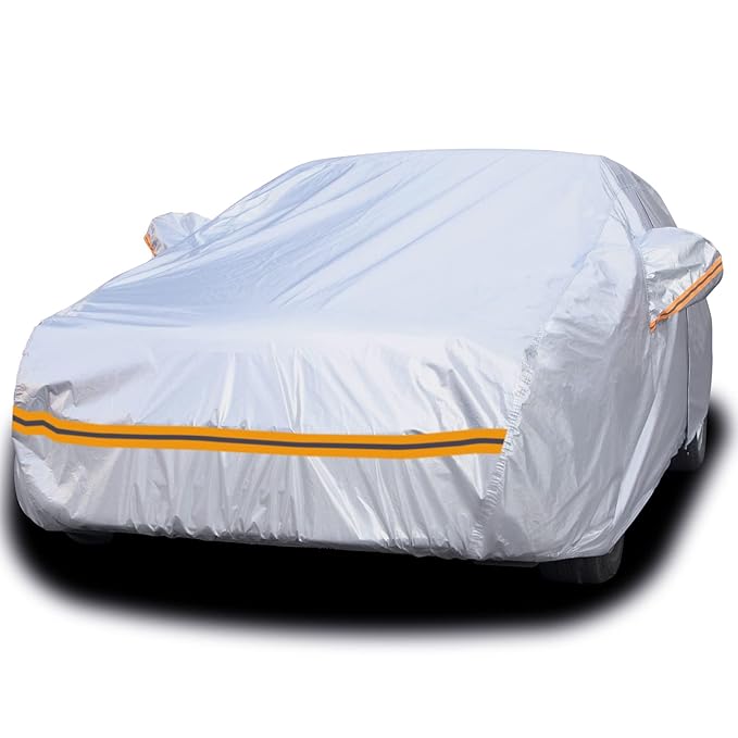 Snow Protect Car Cover,6 Layers Car Cover Outdoor Protection Winter Car