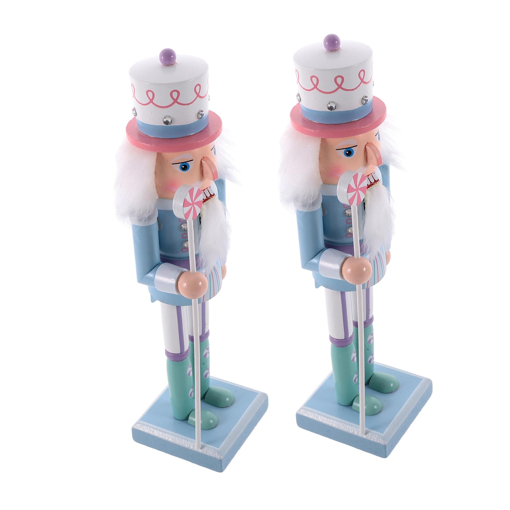 Gatuida 2pezzi Schiaccianoci Natalizi in Legno Statuina Soldato Schiaccianoci Decorativa Decorazione da Tavolo per Feste di Natale e Collezioni di Ornamenti