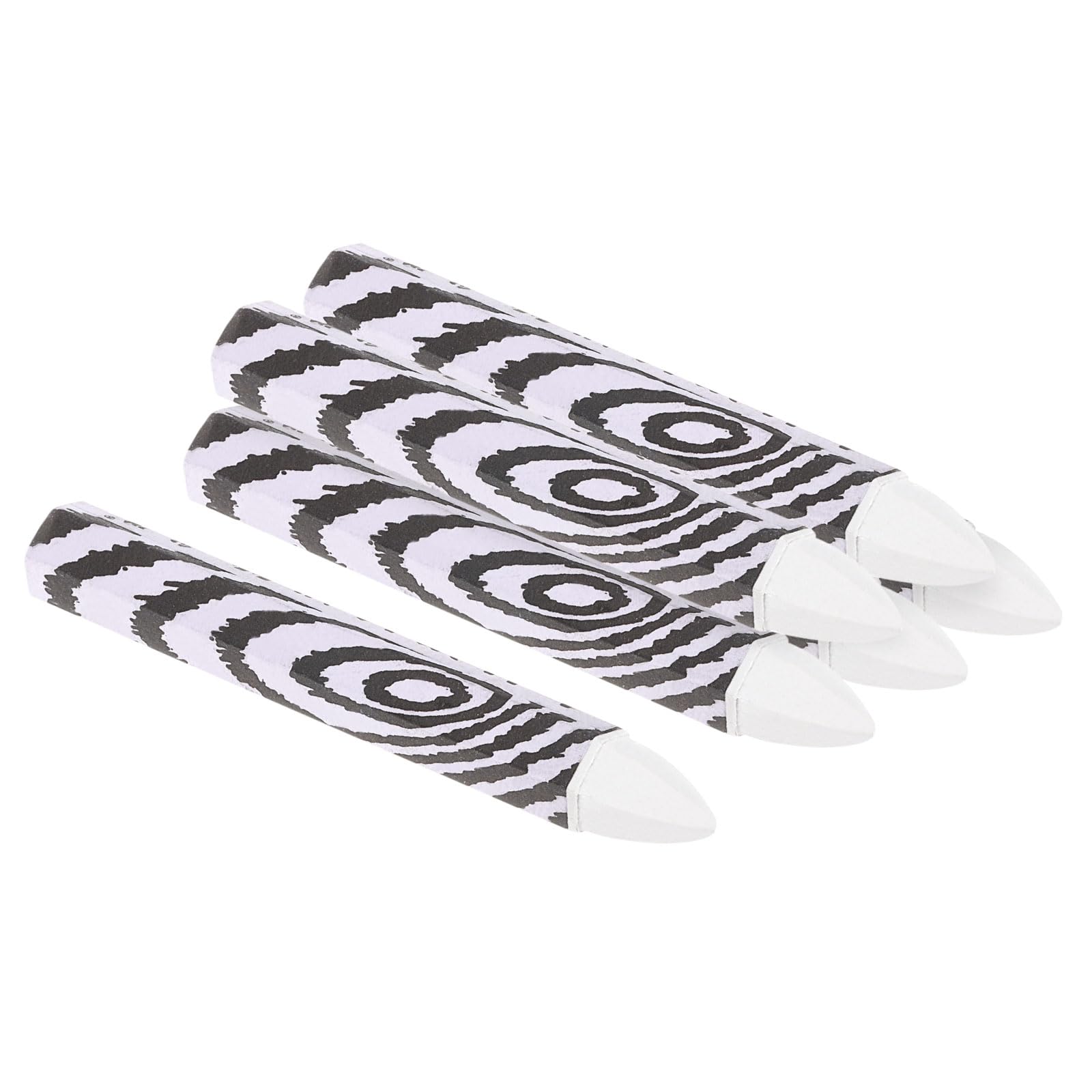 PATIKIL Lumber Marking Crayons, 6 Pack 4"x0.55" Hex Wax Tire Marker Crayons White