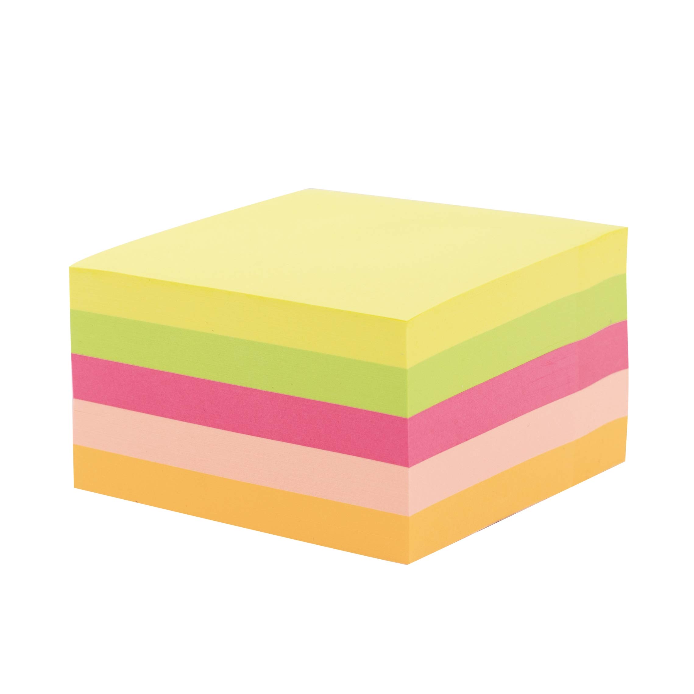 D.RECT 9261 Cubo 450 Foglietti Adesivi 75x75mm Colori Neon