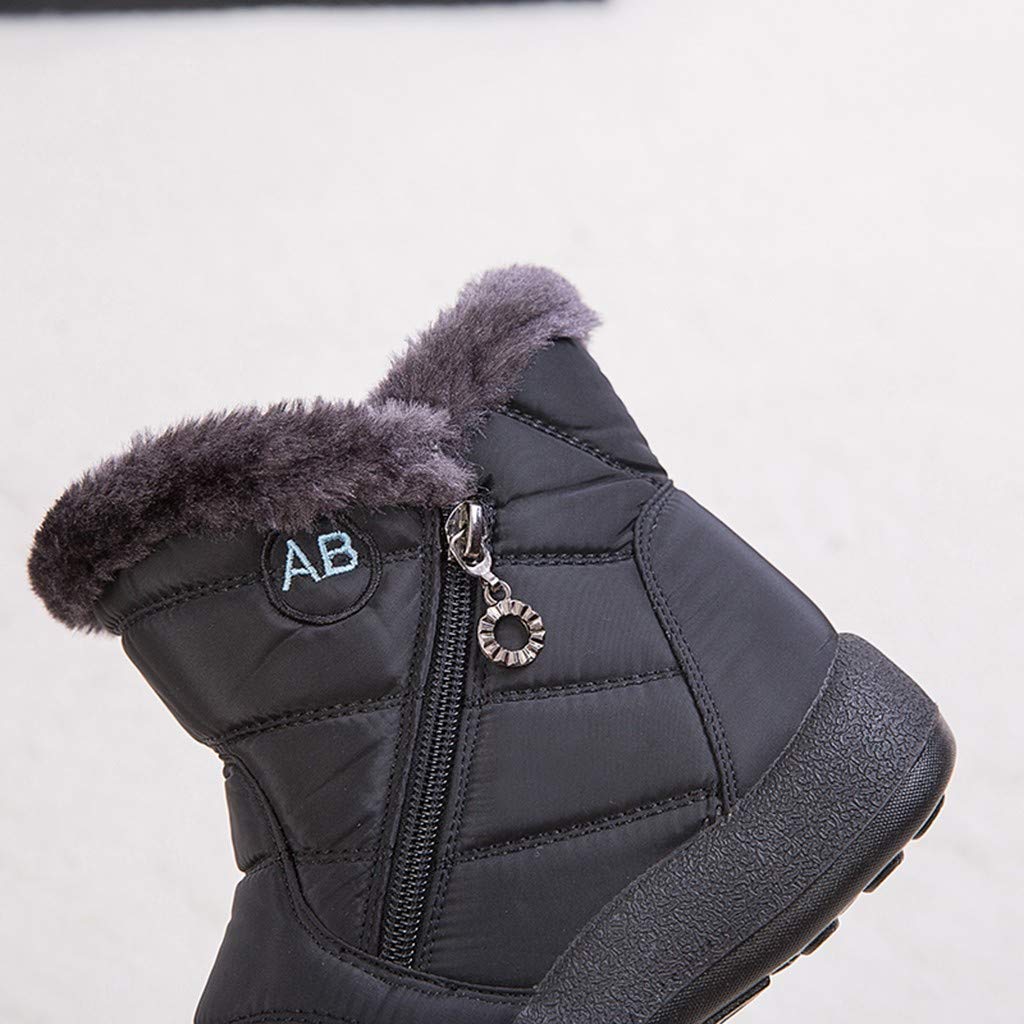 Bottes d'hiver pour femme - Imperméables - Doublées - Bottes de neige - Chaudes et confortables - Pour l'extérieur - Antidérapantes - Résistantes à l'usure