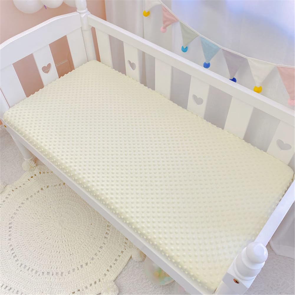 Odot Cot Bed Sheets, Bedside Cribs Fitted Sheets for Boys and Girls, Baby Bed Sheets Cot Bed Mattress Protector, Bassinet Sheets, Easy Care Soft and Dureable (80x150cm,Beige) โ image 1