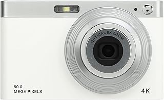 Câmera Digital 4K para Fotografia, Câmera de Vlogging Com Zoom Digital de 50MP e 16X Com Tela IPS de 2,88 Polegadas, Suporte para até 32 GB de Memória, Câmera de Viagem Portátil