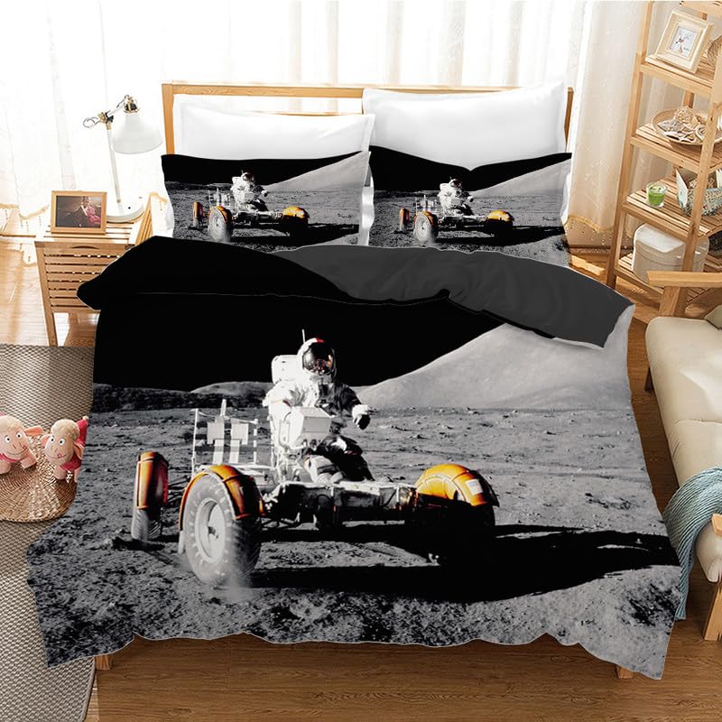 Funda nórdica espacio gris 155x220cm para transformar el dormitorio infantil de tu hijo