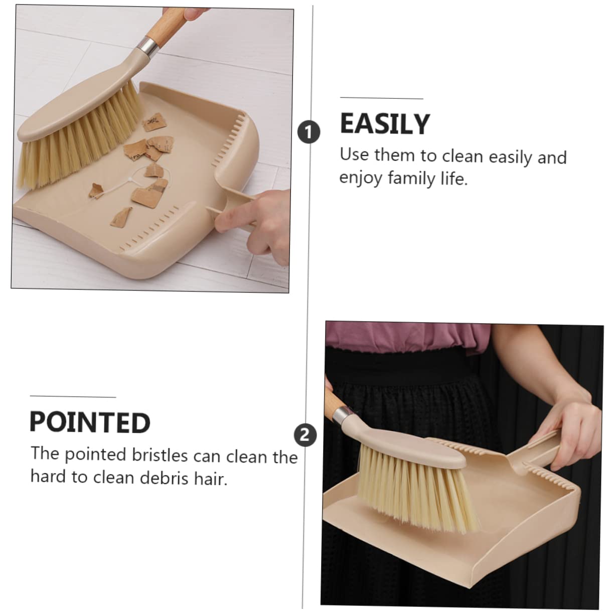 Beavorty 1 Set 2pcs Desktop Dustpan Home Cleaning Accessory Mini Garbage Container Table Cleaning Tool Cleaning Broom Cleaning Brush Cleaning Shovel Mini Dustpan Household Cleaning Supplies