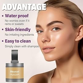 Abomet Hairline Powder Instantly Conceals Hair Loss, Root Touch Up Hair Color Powder, Hair Toppers for Women Men, Hair Fibers for Thinning Hair, Root Cover Up lasting 24 hours (Blonde, 0.35)