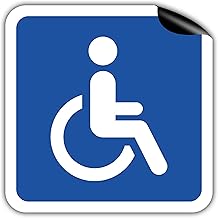 1 x Magnetic Sign for Wheelchair Users 15 x 15 cm + 2 x Stickers Disabled Sign Magnetic Film Car Wheelchair STROBO