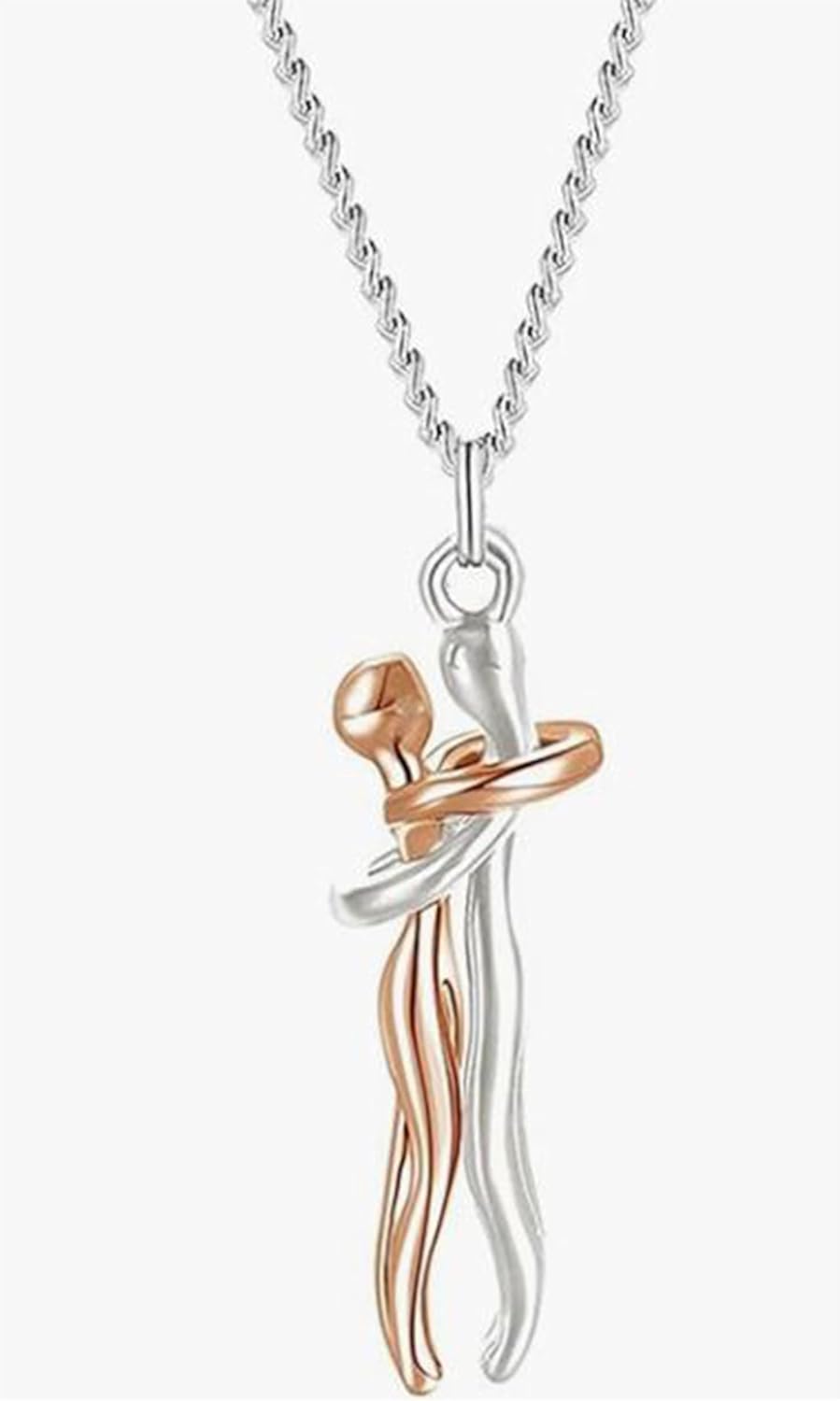 Ioly's Hug Necklace for Couples Affection Link Pendant Collar de Abrazo Eterno Unity Jewelry Hugging Necklace Matching Couple Necklaces for Him & Her Love Pendant for Women - Image 3