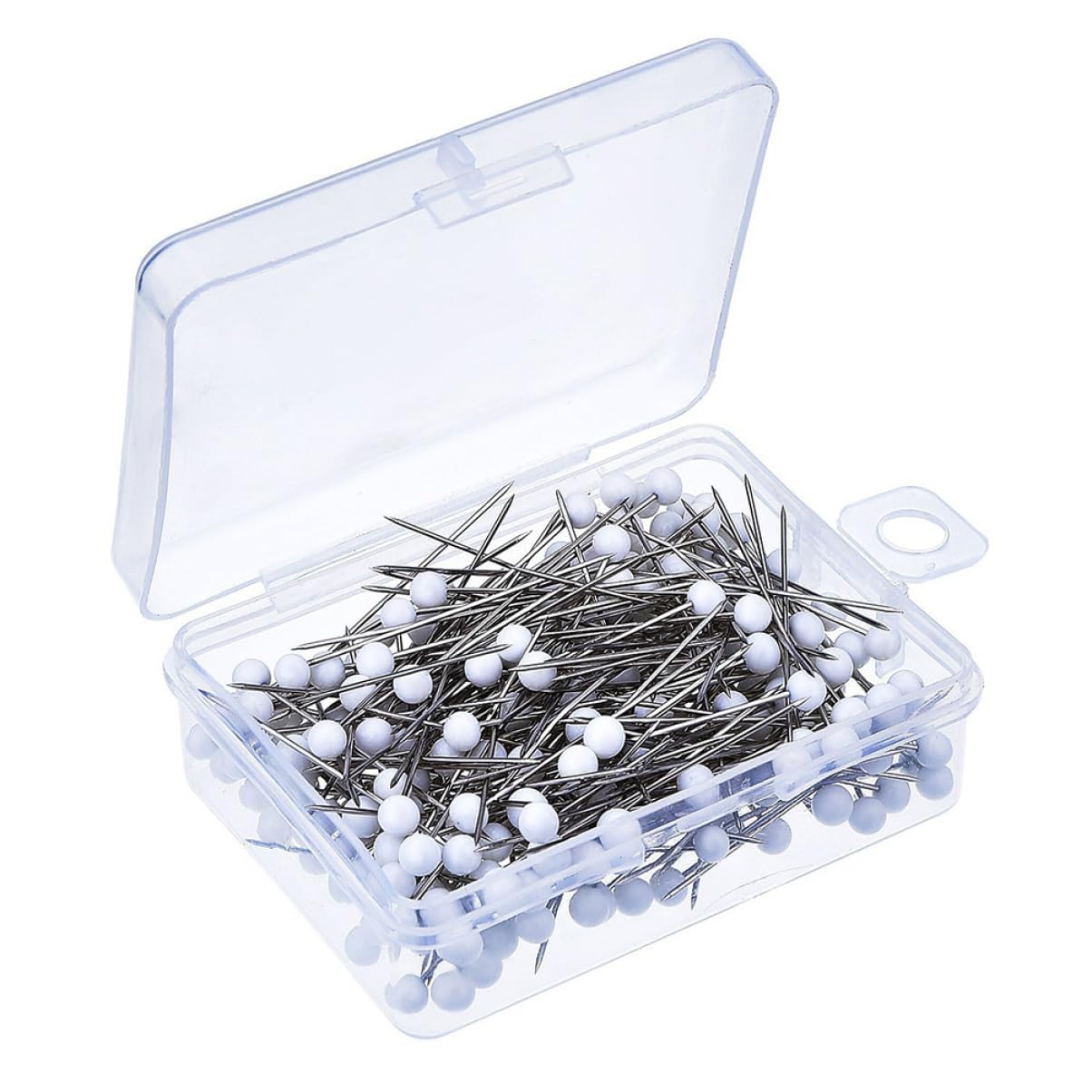 TOPPERFUN 800pcs 38mm Glass Pearlized Head Ball Pins for Bead Embroidery Pearl Head Pin Embroidery 8 Colors Mixed Pack