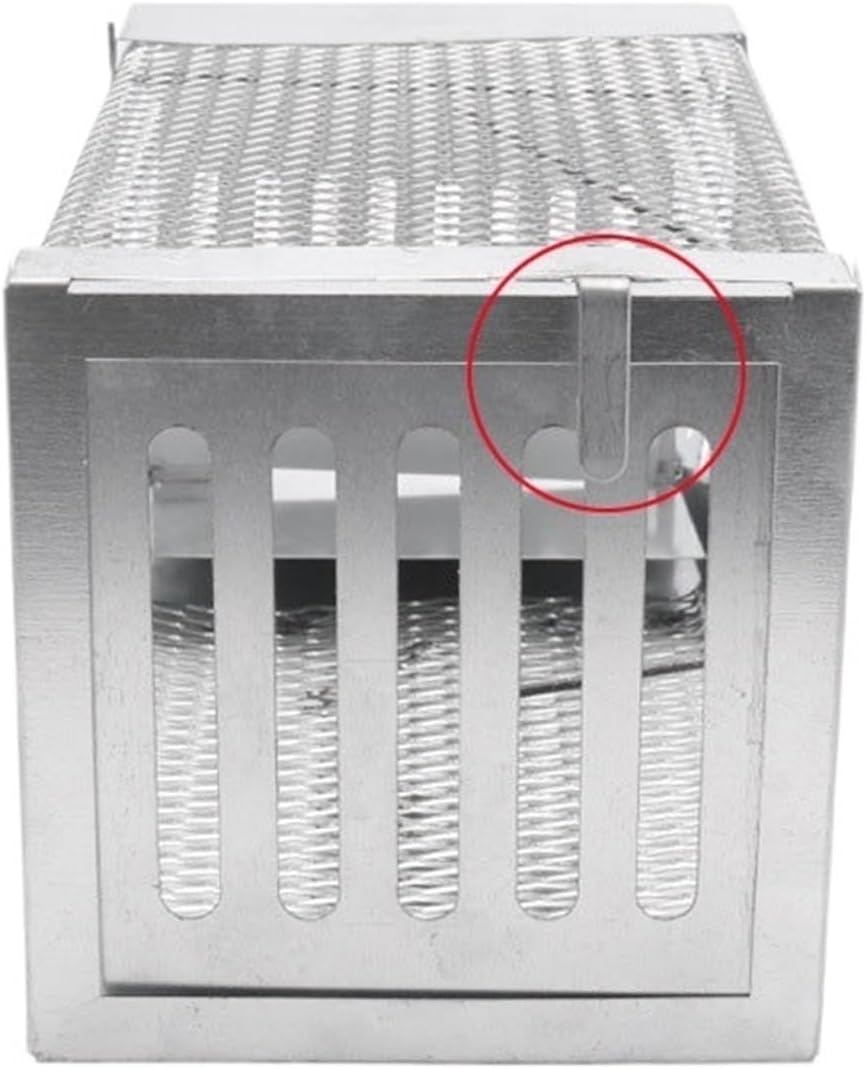 Rat Traps,Automatic Cycle Mouse Trap Single Door Continuous Mousehole Trap Cage Iron Mesh Household Mousetrap Humanized Indoor and Outdoor Mousetrap Cage, Light Grey