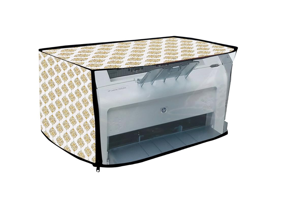 Waterproof and Dustproof Printer Cover for HP Laserjet m1020 Printer with Zipper, Size (15 X 9.5 X 8.5) Inches, Dmass Gold.-image-13