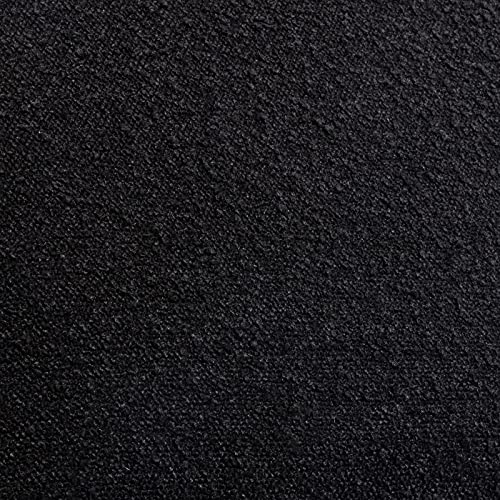 ONEVOG Boucle Dining Chair Set of 2, Modern Upholstered Cane Chairs with Natural Rattan Back & Tubular Metal Frame, Comfortable Accent Chairs for Dining Room/Kitchen/Living Room, Black - Image 7