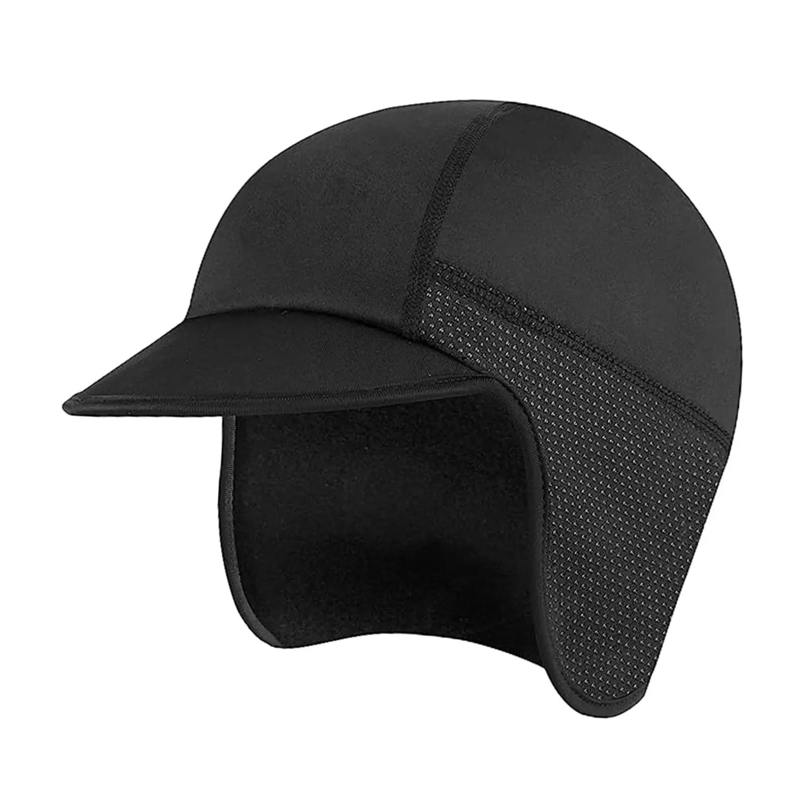 2 pezzi cappello da ciclismo protezioni for le orecchie calde assorbenti del sudore fodera antivento traspirante for l'esercizio fisico escursionismo sci campeggio freddo per Ciclismo(Black)