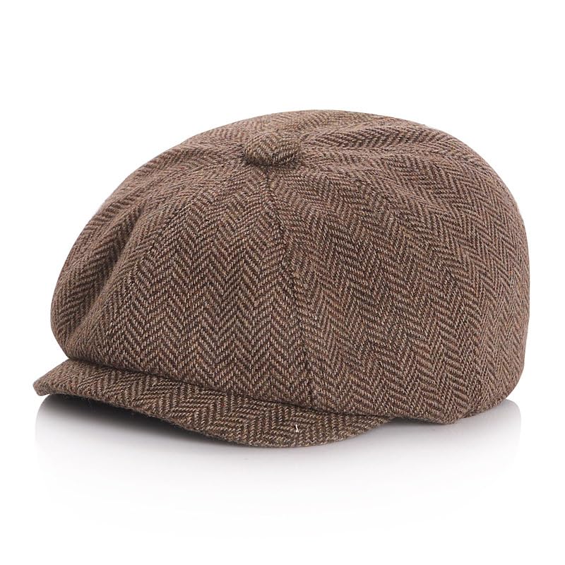 Kids Vintage Newsboy Cap Beret-Cabbie-Hat-Pageboy-Caps Tweed Flat Driver Hat for Boys Girls 4-9 Years2