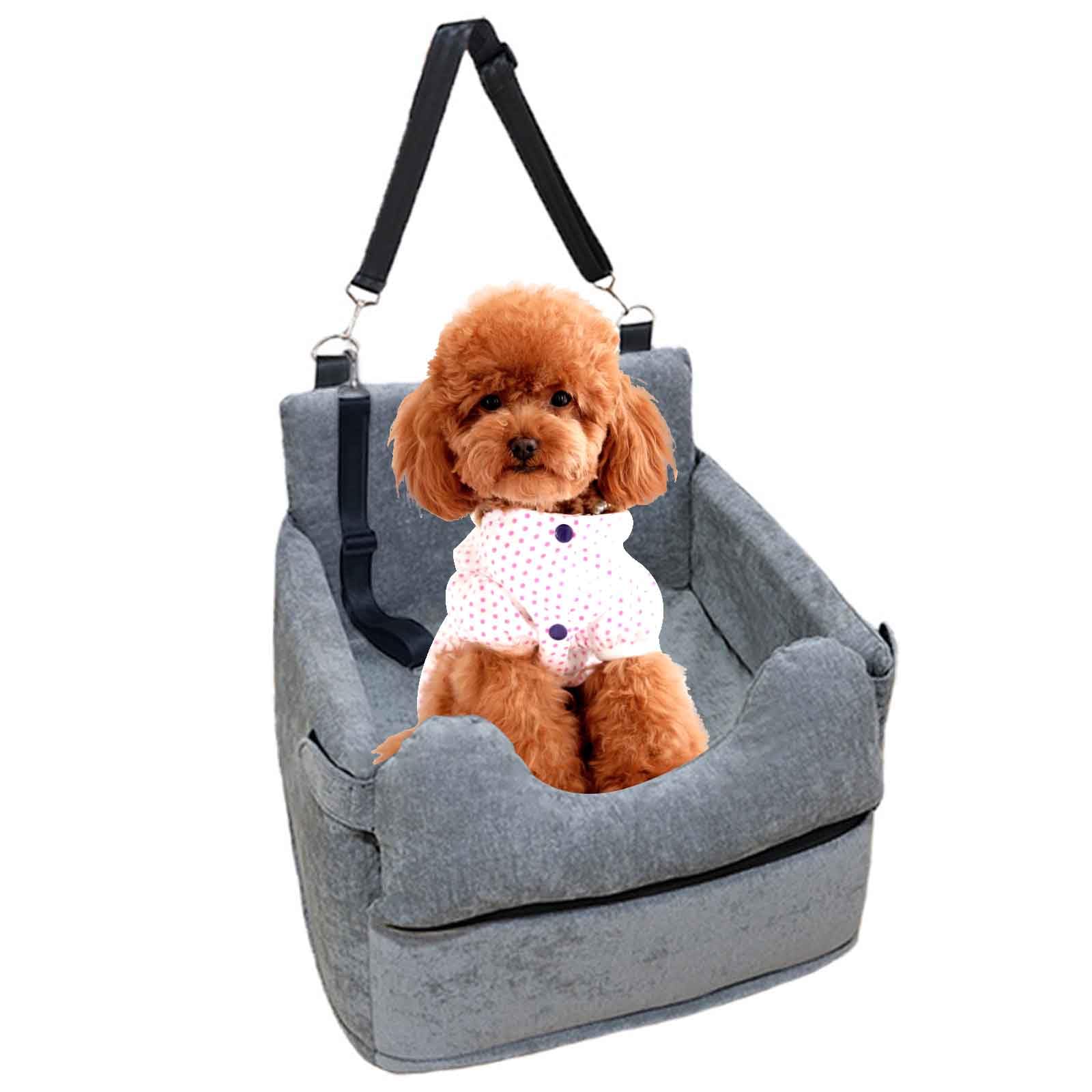 Asiento De Coche para Perros Pequeños, Asiento Elevador De Coche para Perros Y Gatos, Asiento Elevador para Perros con Cinturón De Seguridad, Se Puede Desmontar Y Limpiar Fácilmente