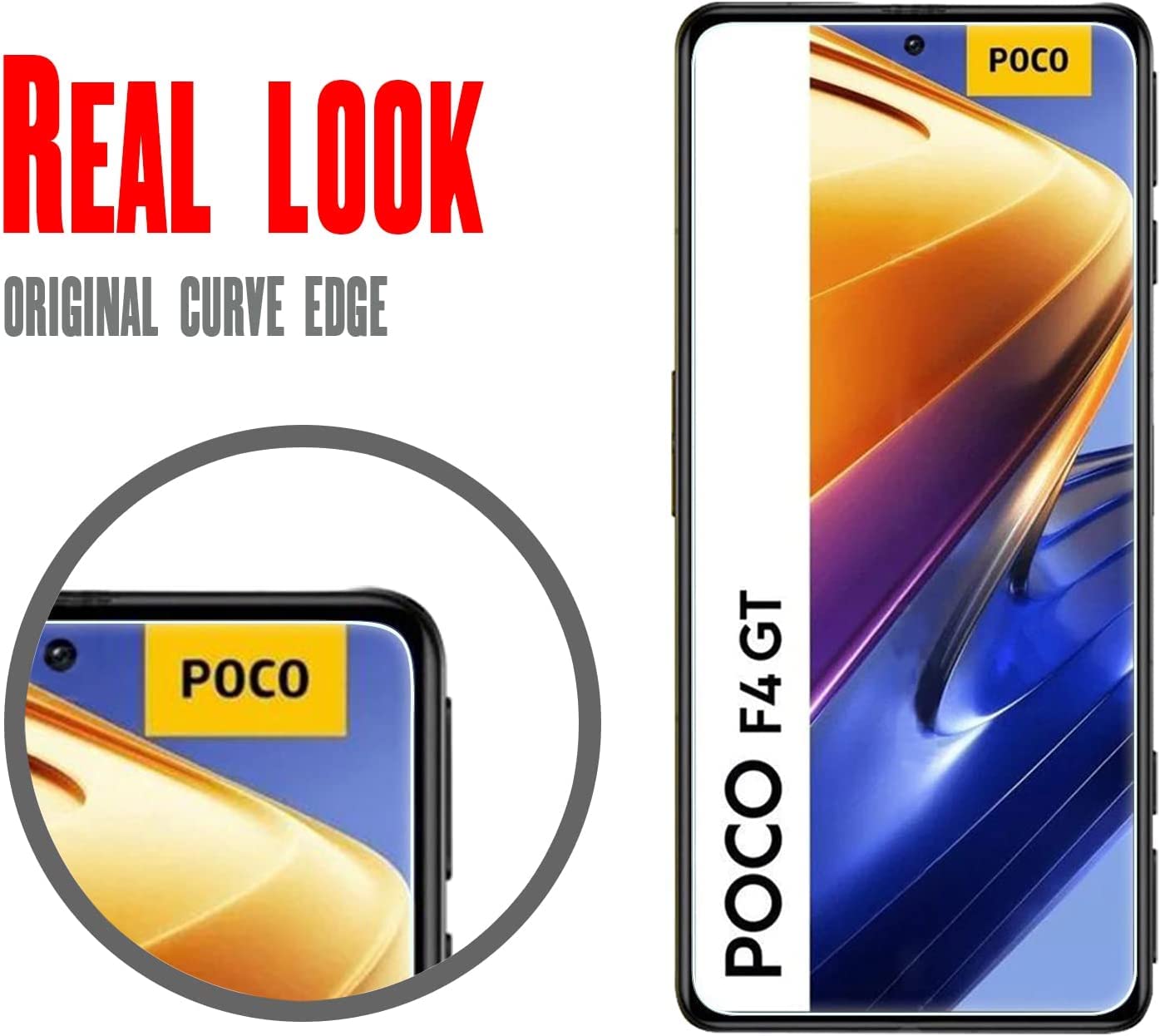 3 Pezzi, Vetro Temperato per Xiaomi Poco F4 GT, Pellicola