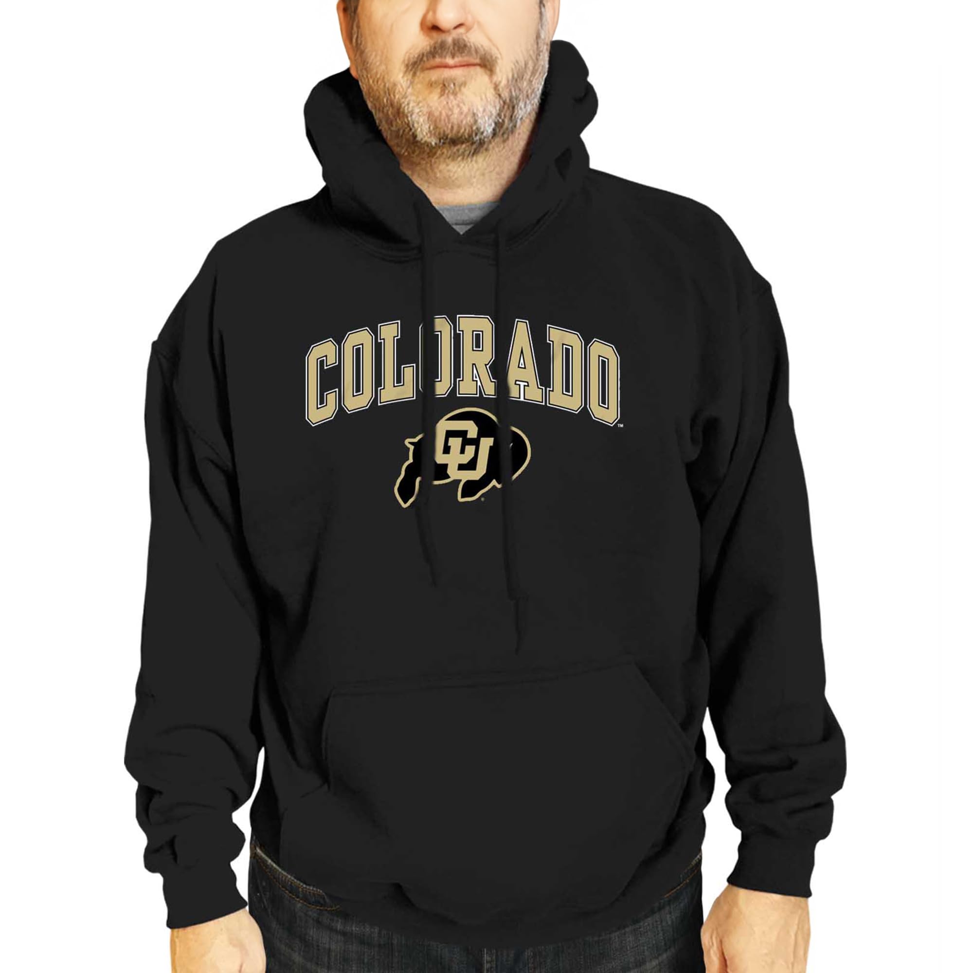 Campus Colors NCAA Adult Arch & Logo Soft Style Gameday Hooded Sweatshirt - Officially Licensed Product