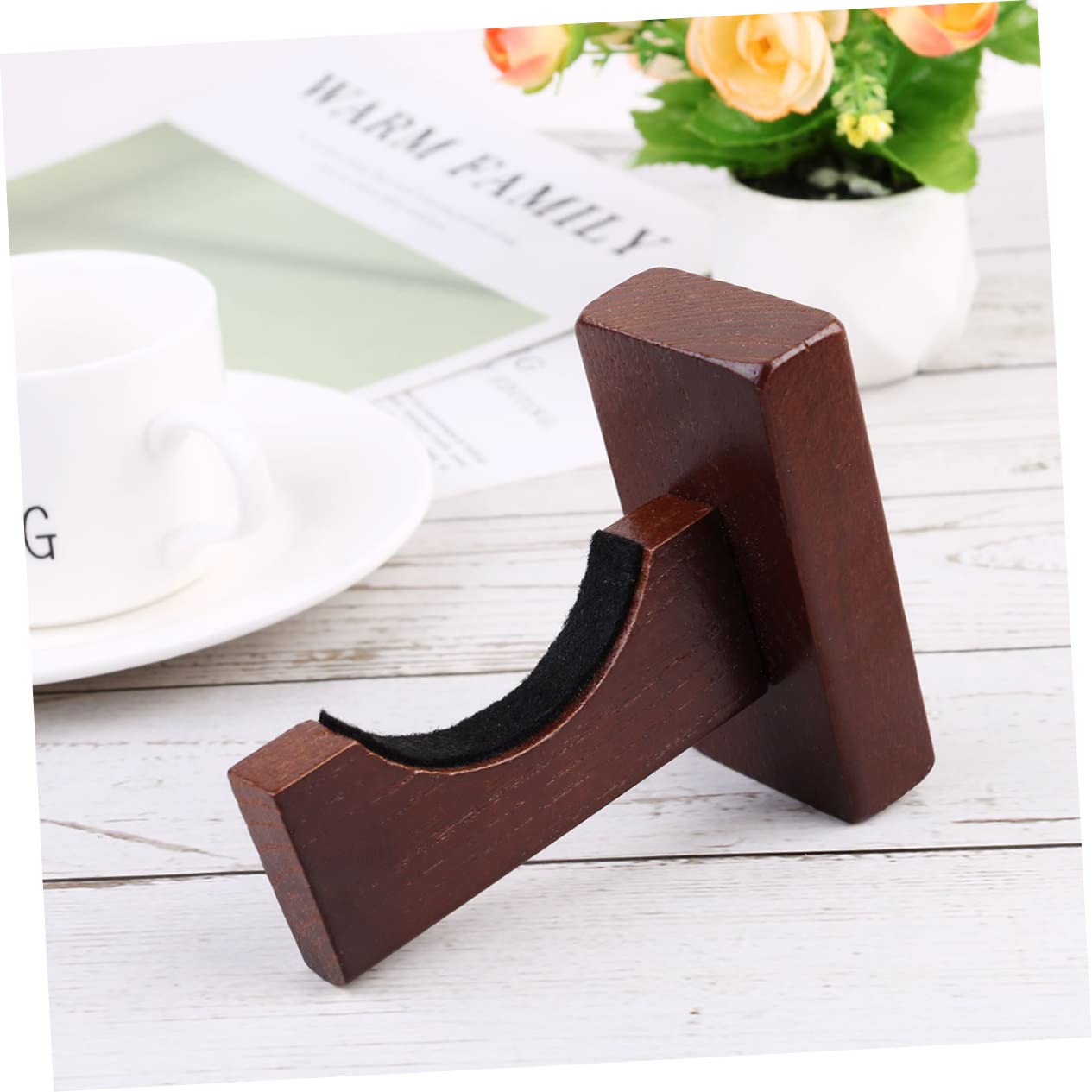 HANABASS Bamboo Baseball Bat Display -mounted Bat Holder Softball Hockey Stick Rustic Decorative