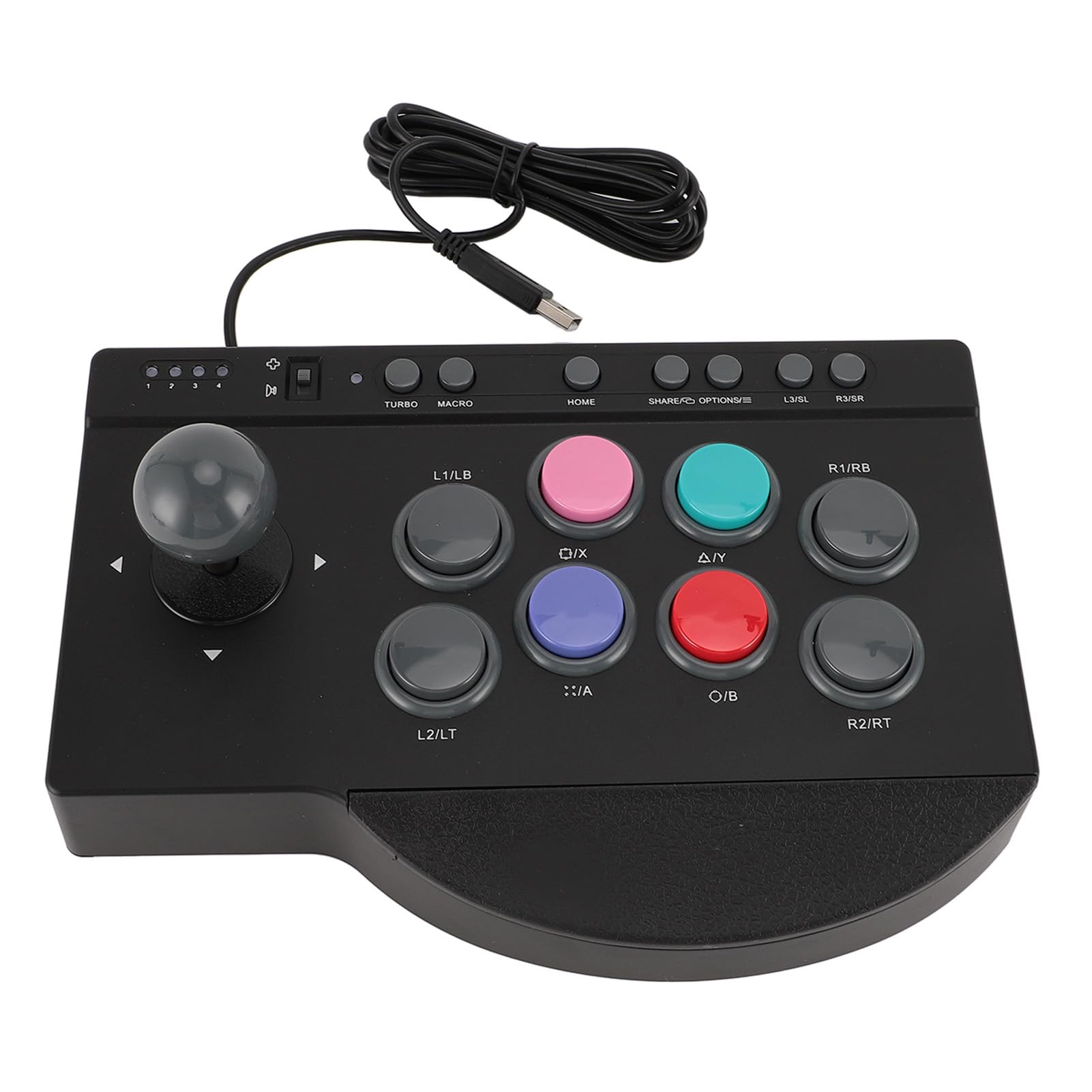 Controller di Gioco Fight Stick con Funzioni Macro Joystick Durevole per e 7-10 Design Ergonomico