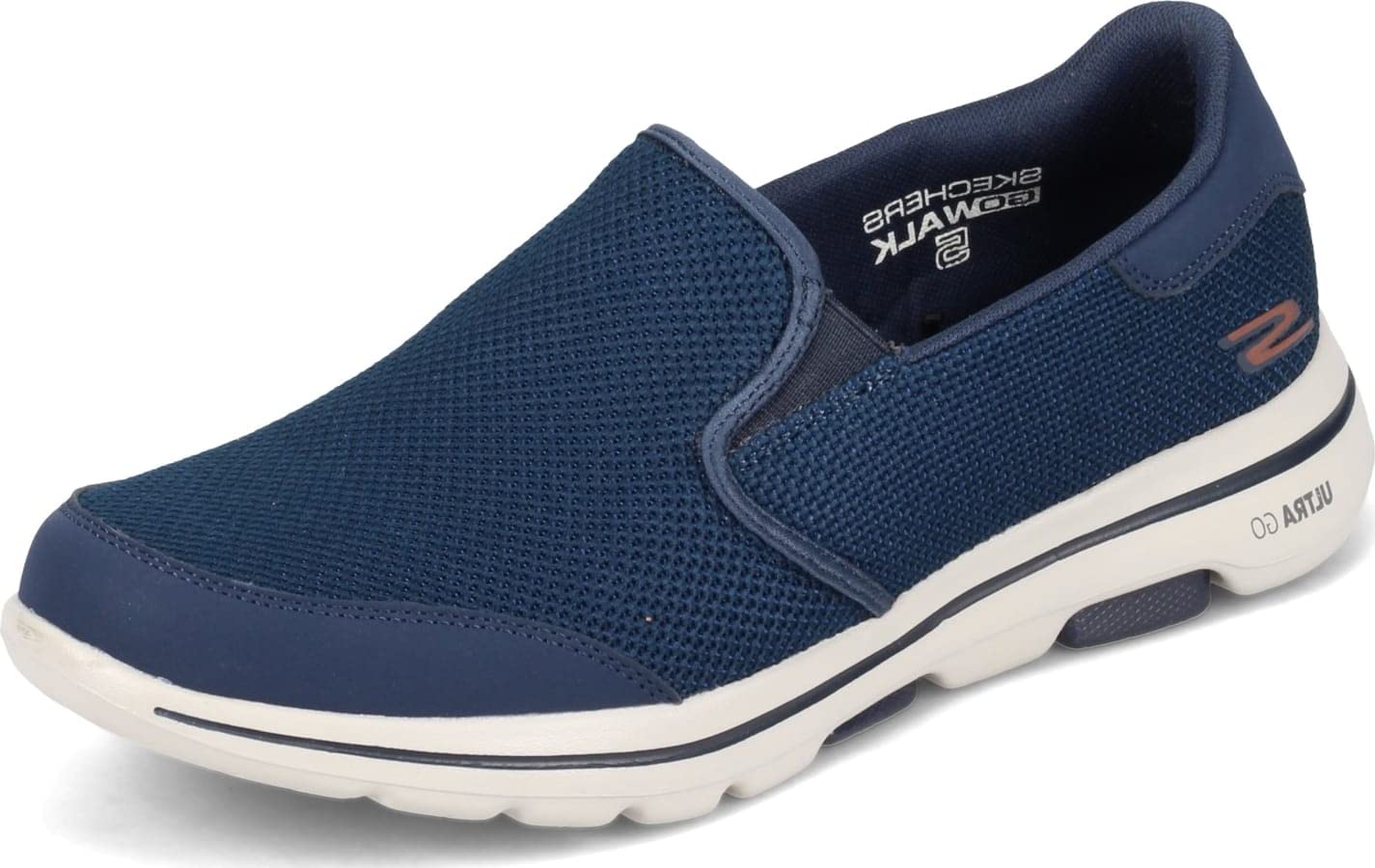 Skechers Homme Gowalk 5-Elastic Stretch Athletic Slip-on Casual Loafer Walking Shoe Basket, Bleu Marine 2, 44 EU X-Large