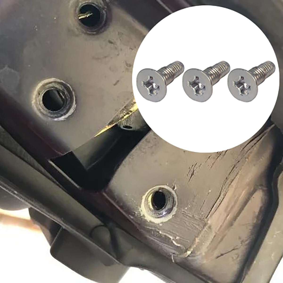 3Pcs Door Latch Lock Motor Actuator Outer Handle Mount Screw 90103-S7S-003 for Honda Accord 2003-2007 CR-V 2002-2011 Odyssey 2005-2024 for Acura TL TSX RSX M6x18.5mm Stainless Steel